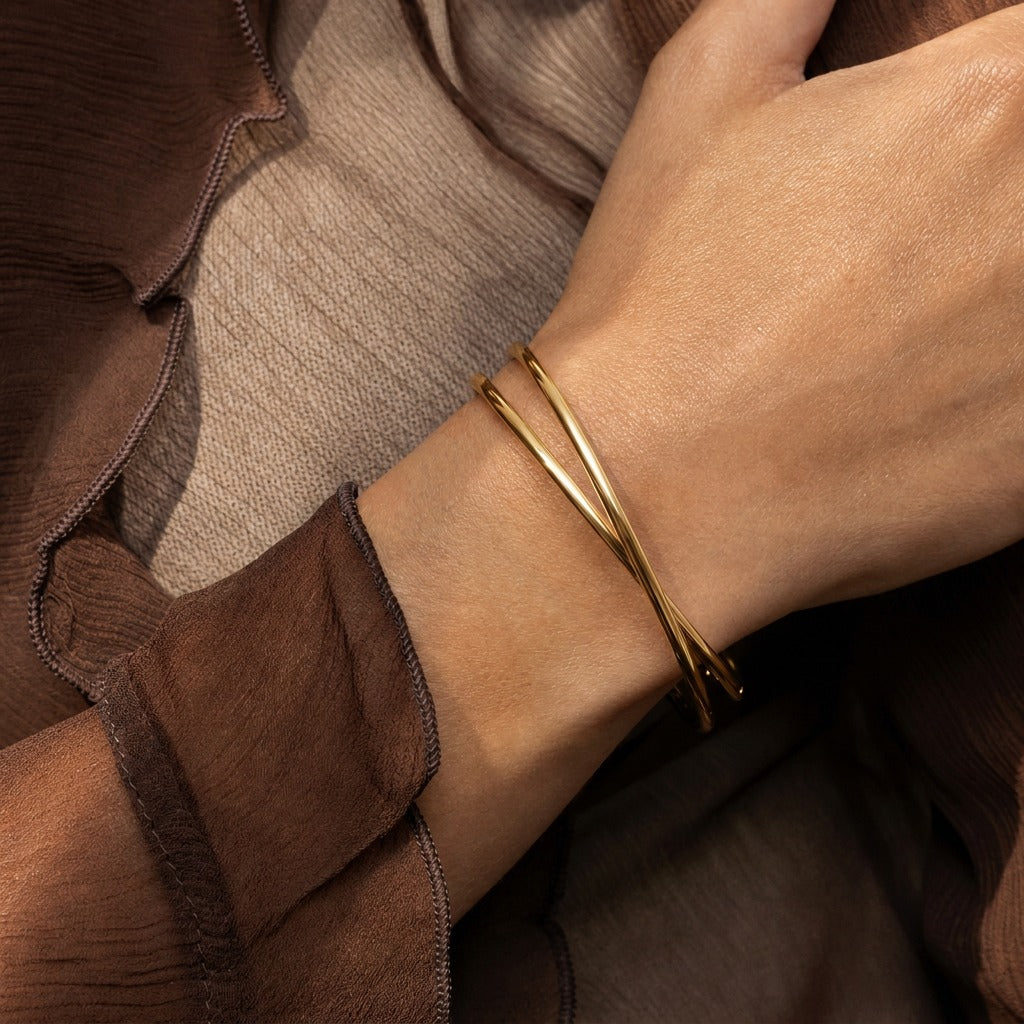 Polished Open Cuff Bangle