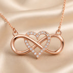 White Gold Infinity Heart Pendant Necklace