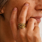 Vintage Gold Sculpted Band Ring