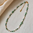 Prestigious Pearl Jade Gold Necklace