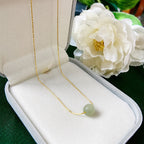 Delicate Jade Bead Necklace