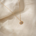 Elegant Opal Vintage Eye Necklace