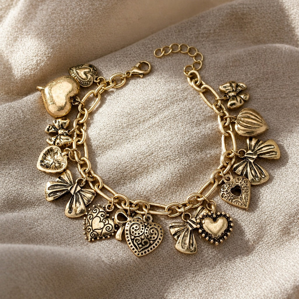 Antique Love Charm Bracelet