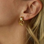 Lustrous Layered Hoop Earrings