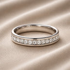 White Gold Sparkling Zirconia Ring