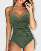 Enid – Stylish V-Neck Tankini Swimsuit