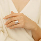 Vintage Thick Layer Silver Ring