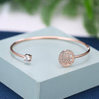 White Gold Tree of Life Bracelet