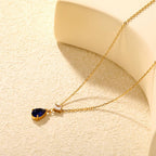 Imperial Blue Sapphire Gold Pendant
