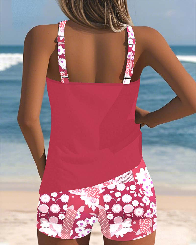 Hazel - Floral Print Two-Piece Swim Set