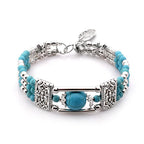 Antique Silver Turquoise Stone Bracelet