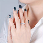 White Gold Sparkling Zirconia Ring