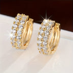 Vintage Zirconia White Gold Earrings