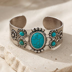 Oval Turquoise Open Bracelet