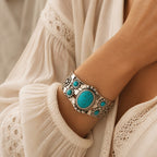 Oval Turquoise Open Bracelet