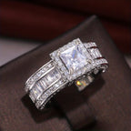 Princess Halo Baguette Statement Ring