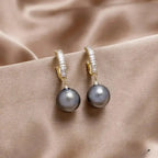 Elegant Pearl and Zirconia Earrings