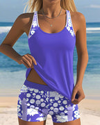 Hazel - Floral Print Two-Piece Swim Set