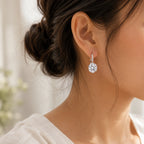 Vintage Zirconia Silver Earrings