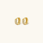 Radiant Chunky Paved Huggie Earrings