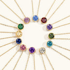 Radiant Gemstone Gold Chain