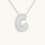 Bubble Initial Crystals Necklace
