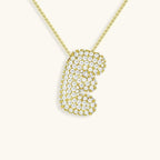 Bubble Initial Crystals Necklace