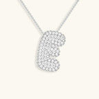 Bubble Initial Crystals Necklace