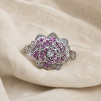 Floral Majesty Silver Ring