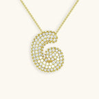 Bubble Initial Crystals Necklace