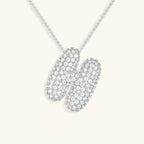 Bubble Initial Crystals Necklace