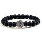 Beaded Paw Bracelet Natural Stone Design