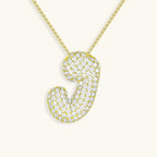Bubble Initial Crystals Necklace