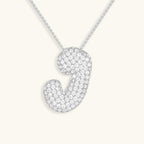 Bubble Initial Crystals Necklace