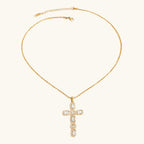 Radiant Gold Cross Necklace