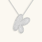 Bubble Initial Crystals Necklace