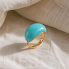 Lava Drop SS Enamel Ring