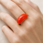 Lava Drop SS Enamel Ring