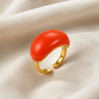 Lava Drop SS Enamel Ring