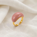 Lava Drop SS Enamel Ring