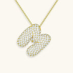 Bubble Initial Crystals Necklace