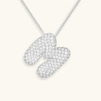 Bubble Initial Crystals Necklace