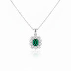Vintage Emerald Crystal Necklace
