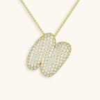 Bubble Initial Crystals Necklace