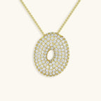 Bubble Initial Crystals Necklace