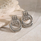 Lustrous Layered Hoop Earrings