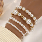 Love and Pearl Bracelet Set