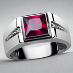 Vintage Square Crystal Ring