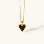 Gleaming Heart Pendant Necklace