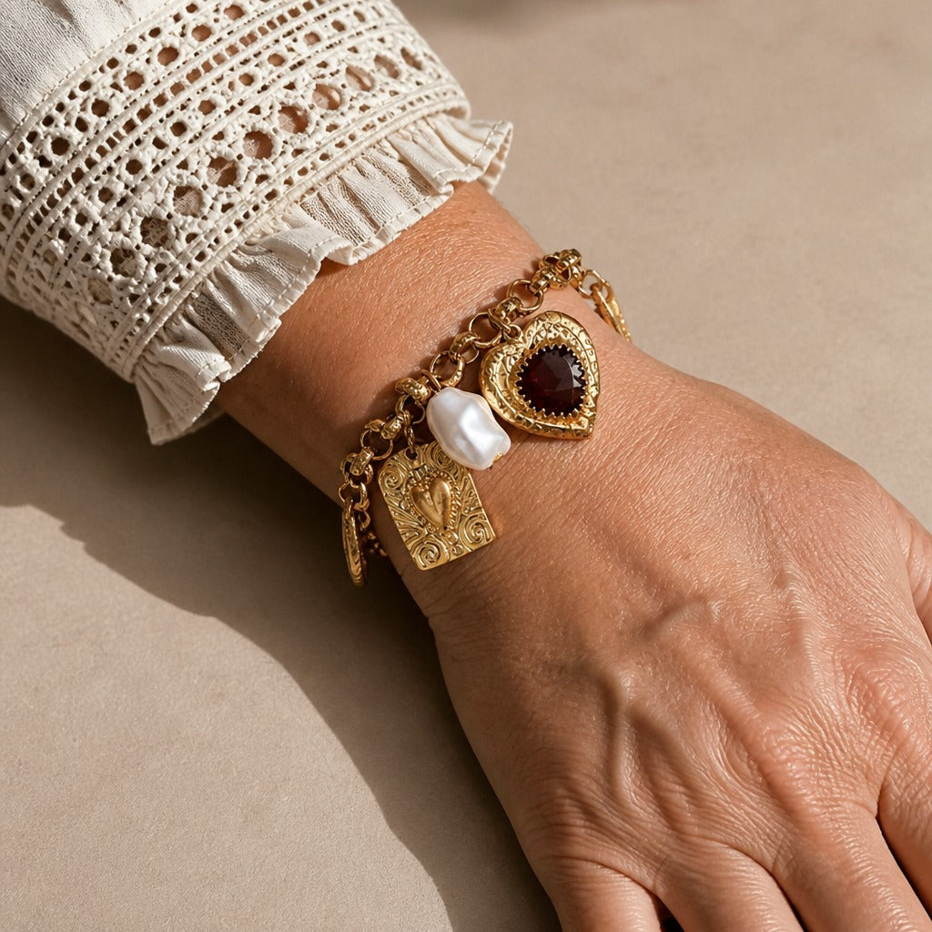 Opulent Sculptural Link Bracelet
